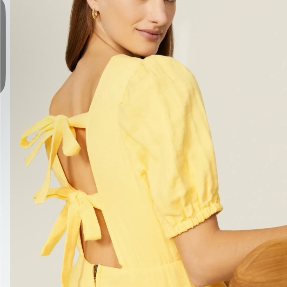 Yellow Puff Sleeve Dress